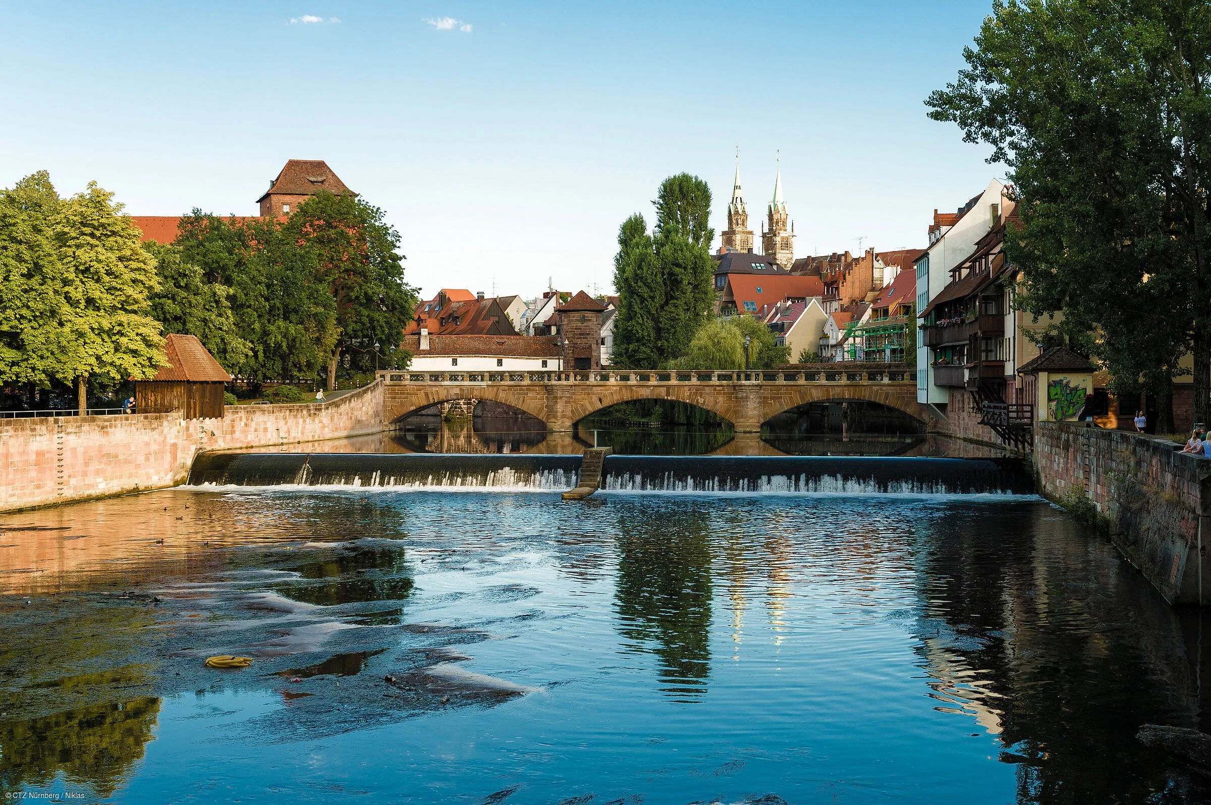 Pegnitz Nürnberg mit Maxbrücke (Nürnberg/Städteregion Nürnberg)