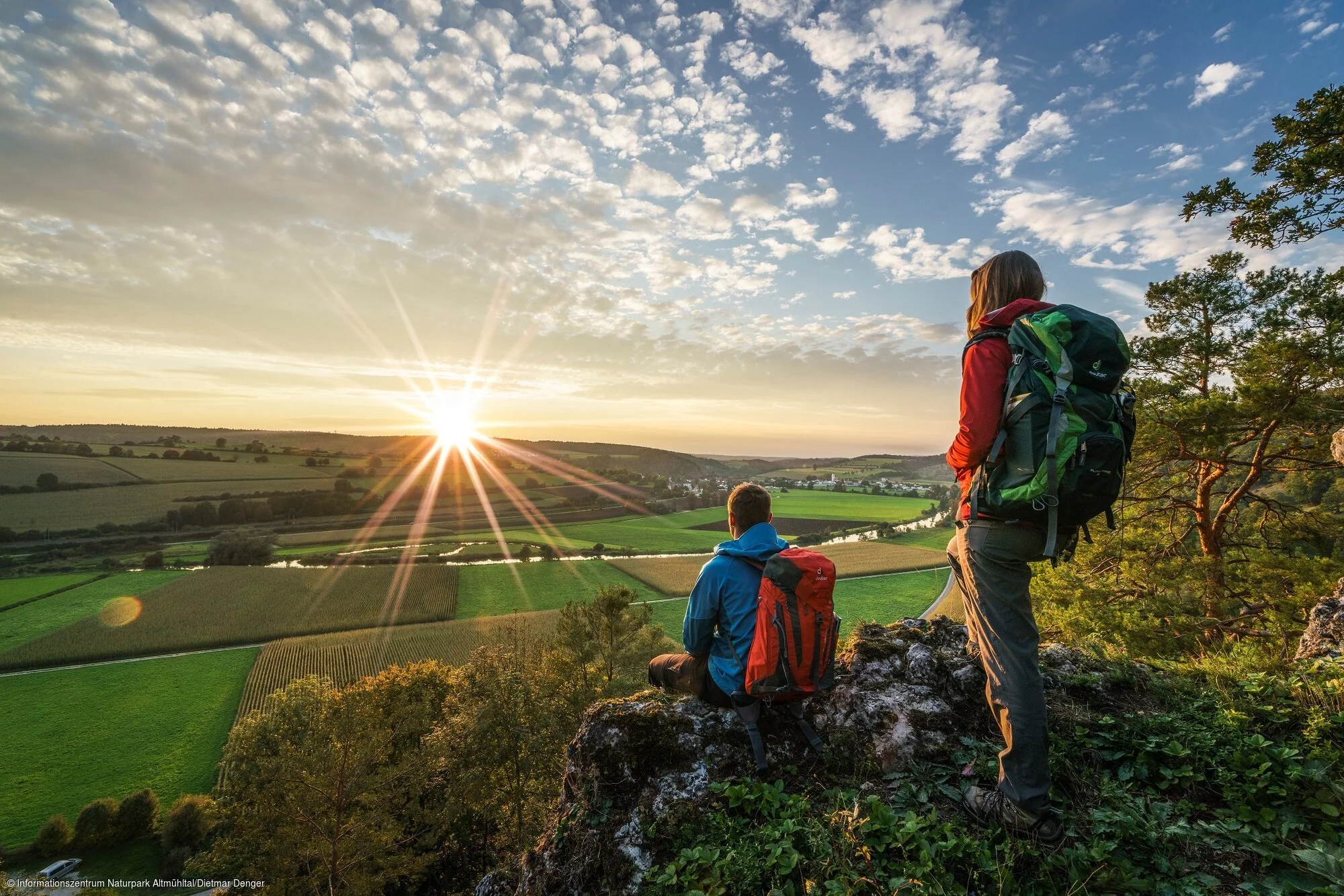 Sonnenuntergang auf den Burgsteinfelsen