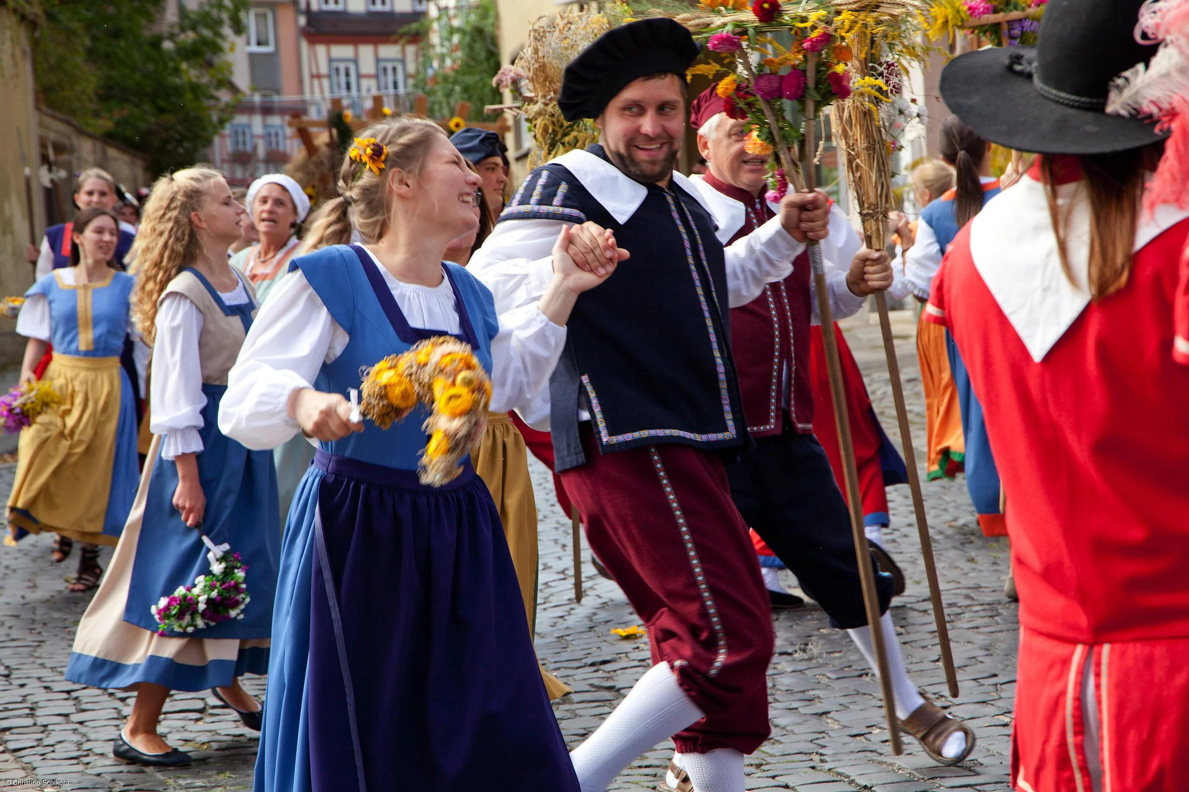 Schnitterstanz beim Heimatspiel (Münnerstadt, Rhön)